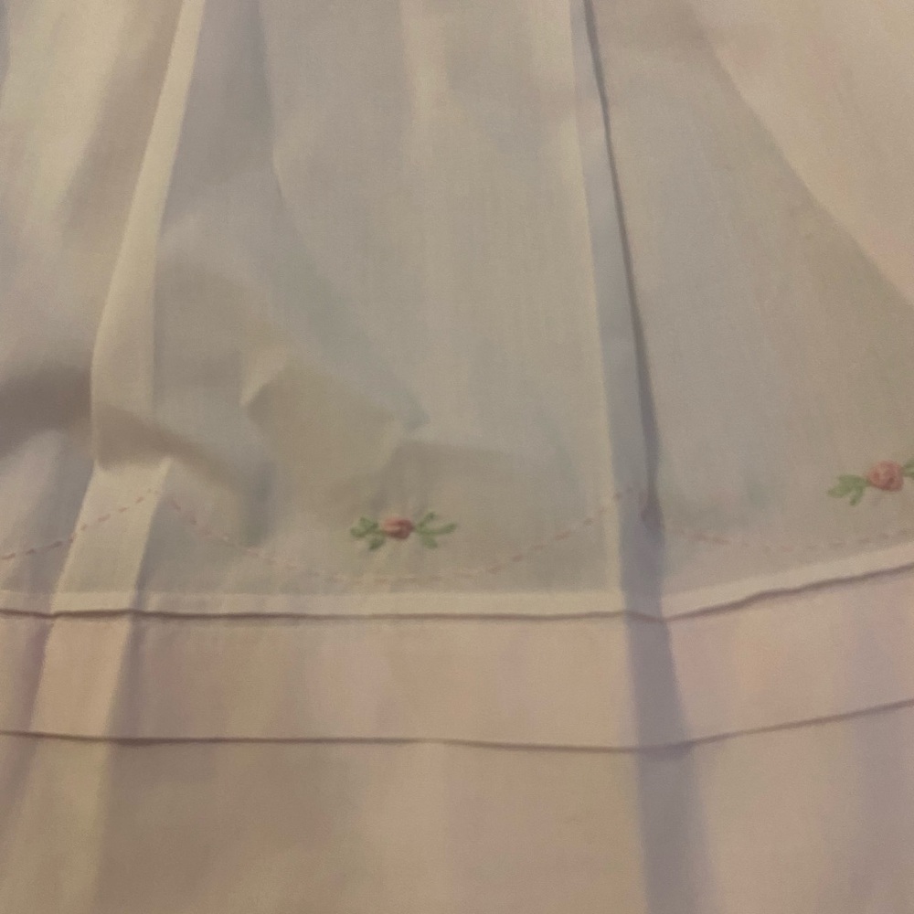 NWOT White Smocked Dress with Pink Accents - Picture 5 of 6